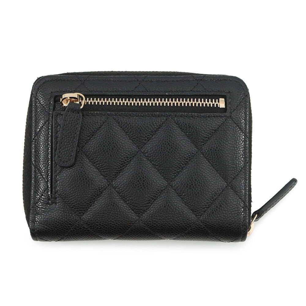 CHANEL Black Caviar Leather Logo Wallet - Picture 3 of 13